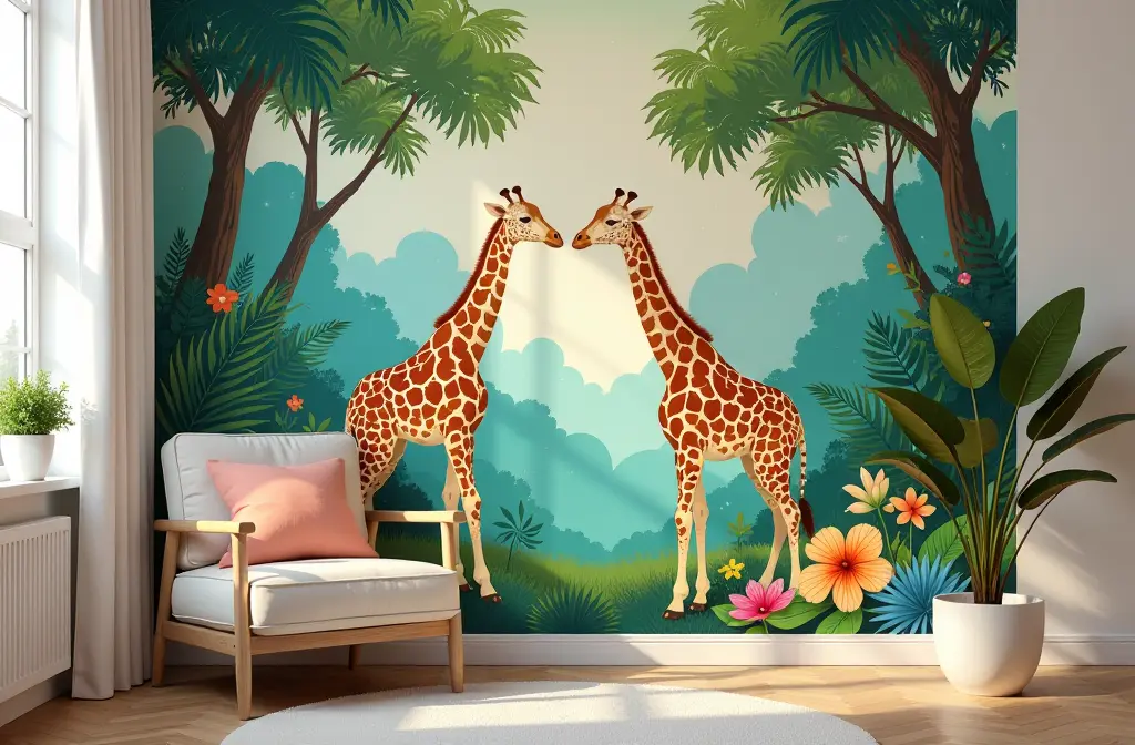 Giraffe Wallpaper: Stunning Designs for Home Decor Transformation