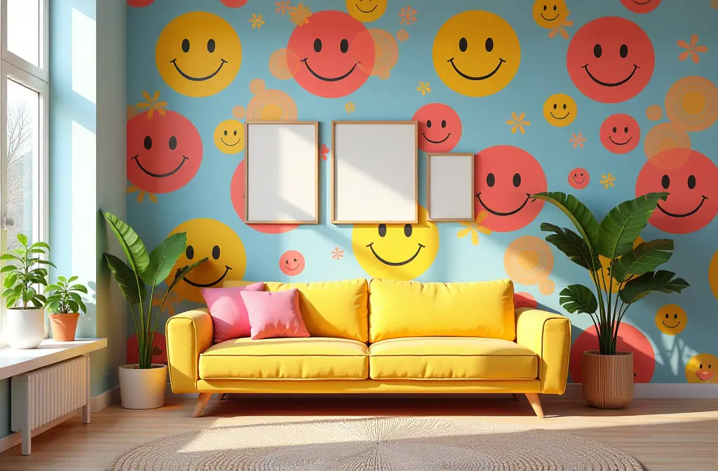 Smiley Face Wallpaper: Brighten Your Space with Cheerful Designs