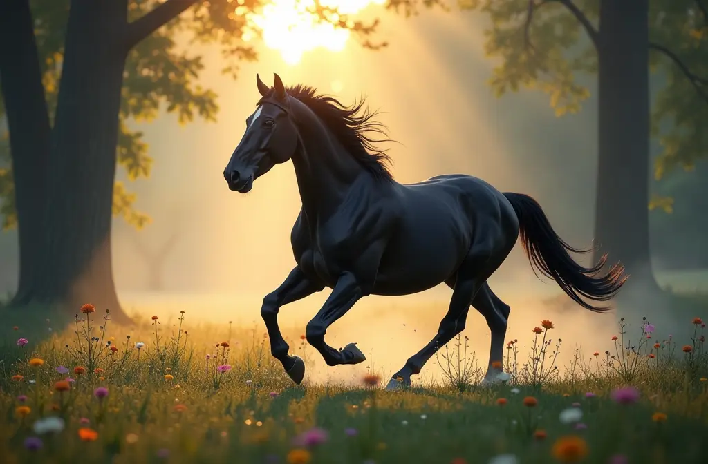 Stunning Black Horse Wallpaper: Transform Your Digital Space